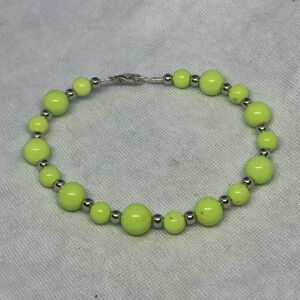 8” Green Turquoise Wired Bracelet